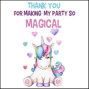 Thank you for coming to my party stickers